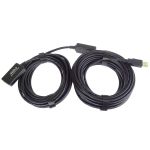 PREMIUMCORD Aktív Kábel USB-A 2.0, hosszabbító, repeater, A - A, M/F, 10m, fekete