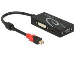 Delock Adapter mini Displayport 1.2-dugós csatlakozó > VGA / HDMI / DVI-csatlakozóhüvely 4K passzív