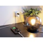 ANSMANN Hálózati elosztó, Konnektor bővítő, 1x Schuko, 1x USB-A, 1x USB-C, 20W, fehér