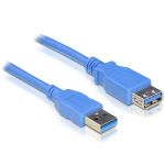 DELOCK Kábel USB 3.0 USB-A - USB-A M/F, 5m, kék
