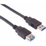 PREMIUMCORD Kábel USB 3.1 Gen1, 5Gbps, A - A hosszabbító, M/F 5m, fekete