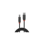 LINDY Kábel USB 2.0 A - B Anthra Line, M/M 5m, fekete