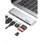 UGREEN Dokkoló állomás 6 az 1-ben, 4K×2K@30Hz, USB 3.0 HUB, HDMI, USB-C, USB-A, 5Gbps, szürke