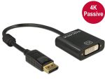 Delock Adapter Displayport 1.2-dugós csatlakozó > DVI-csatlakozóhüvely 4K passzív, fekete