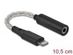 Delock Audio Adapter 8 tus Lightning apa 3,5 mm 4 tus sztereo jack anya 10,5 cm