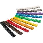PREMIUMCORD Goobay Kábeljelölő kapcsok 2,5-4 mm kábelátmérőig - 10 x 10 (100db) színes