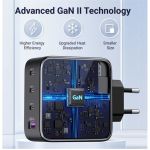 UGREEN hálózati töltő, 4 port, 3x USB-C, 1x USB-A, GaN, 100W, PD, szürke