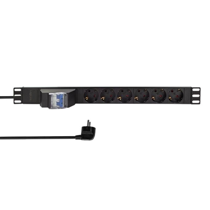 LogiLink 19" PDU 6-utas, 2 pólusú megszakítóval