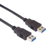 PREMIUMCORD Kábel USB 3.0, Super-Speed, 5Gbps, A - A, M/M, 5m, fekete