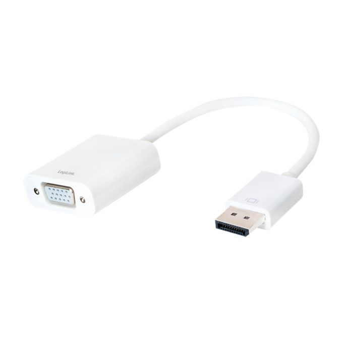 Logilink DisplayPort kábel, DP/M HD15/F, 1080p, fehér, 0,15 m