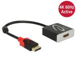 Delock Adapter Displayport 1.2-dugós csatlakozó > HDMI-csatlakozóhüvely 4K 60 Hz aktív