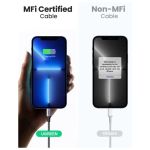UGREEN kábel USB-C - Lightning, PD, Fast Charging , 3A, 480 Mbps, 1m, fekete