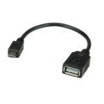 VALUE Kábel USB 2.0 OTG kábel, 0,15m