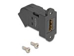Delock HDMI panel tartó anya - HDMI anya 45 -ban hajlított 8K 60 Hz fekete