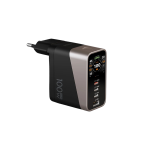 ATEN Essentials hálózati töltő, 4 port, Okos kijelző, 100W, 3x USB-C, 1x USB-A, GaN, fekete