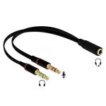 DELOCK Átalakító headset adapter, jack, 1X3,5 2X3,5