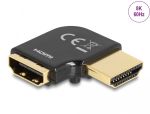 Delock HDMI adapter apa - anya 90 fok balra hajlítva 8K 60 Hz fém