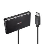 LINDY HUB DisplayPort 1.2, DP, 4 port, 4K@30Hz, MST hub, fekete