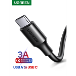 UGREEN Kábel USB 2.0 USB-A - USB-C, Gyorstöltő, 18W, 3A, M/M, 1m, fekete