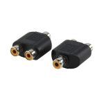VALUELINE Mono Audio adapter RCA anya - 2x RCA anya fekete