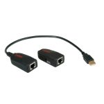 ROLINE Extender USB 2.0 - RJ45 CAT5e/CAT6, 1port, 50m-ig, fekete
