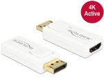 Delock Adapter Displayport 1.2-dugós csatlakozó > HDMI-csatlakozóhüvely 4K aktív, fehér
