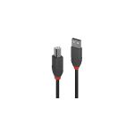 LINDY Kábel USB 2.0 A - B Anthra Line, M/M 5m, fekete