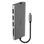 LINDY HUB USB 3.0 Dokkoló állomás USB-C, Multi-Port, töltési lehetőséggel, 5 port