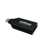 ROLINE Adapter USB 3.1 USB-C - DP DisplayPort 1.2 4K@60Hz, M/F, fekete
