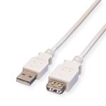 VALUE Kábel USB 2.0, A - A, M/F, fehér, 3m