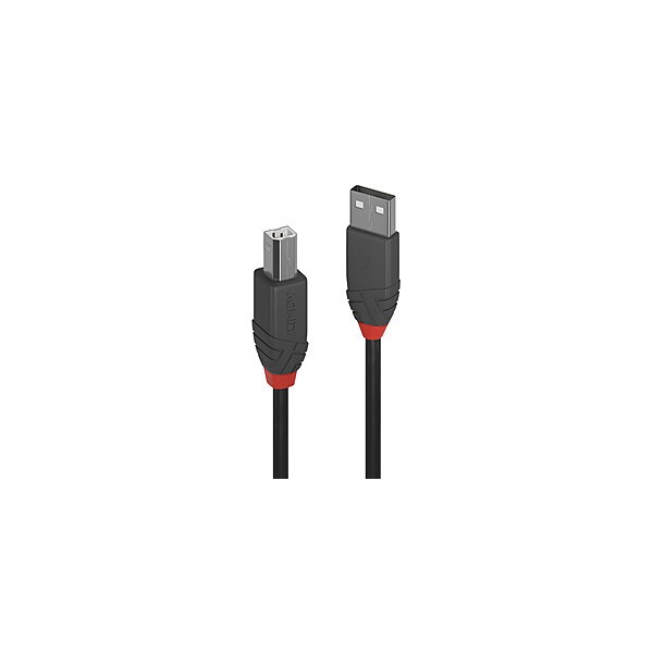 LINDY Kábel USB 2.0 A - B Anthra Line, M/M 5m, fekete