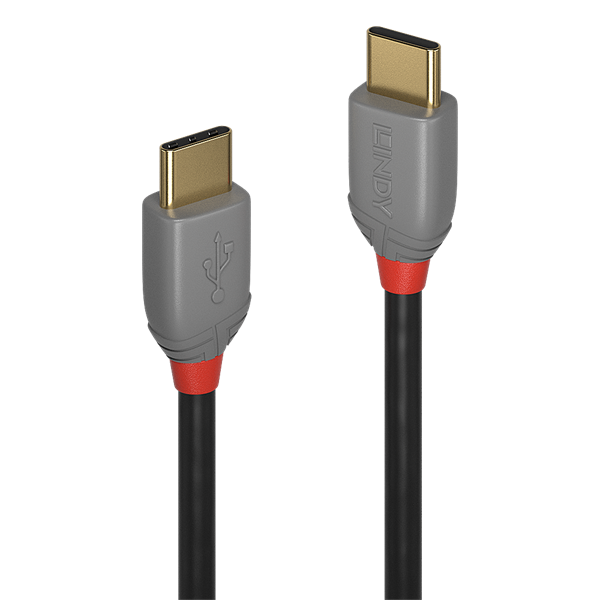 LINDY Kábel USB 2.0 C - C Anthra Line, M/M , 3m, fekete