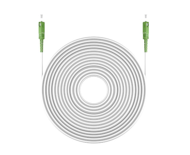 Goobay SC/APC-SC/APC SM simplex optikai patch kábel fehér 20m (59604)