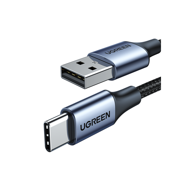 UGREEN Kábel USB 2.0 USB-A - USB-C, Gyorstöltő, 480 Mbps, 18W, 3A, M/M, 2m, fekete