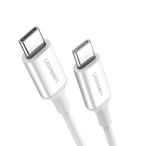 UGREEN Kábel USB 2.0 USB-C - USB-C, 480 Mbps, 60W, 3A, M/M, 2m, fehér