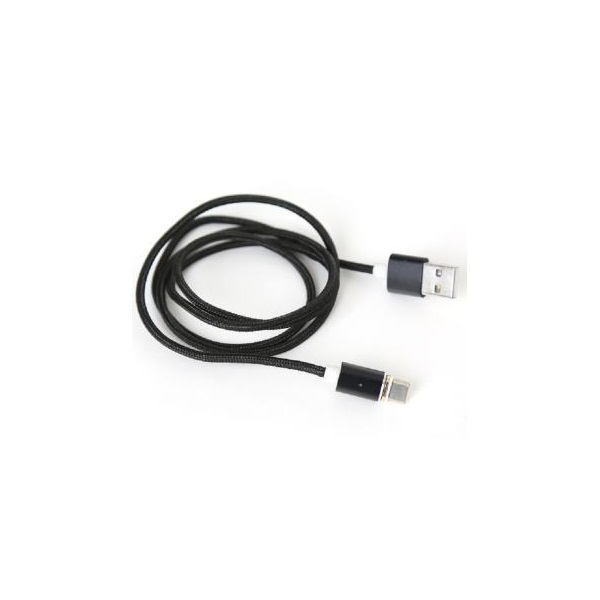 PLATINET Kábel USB, mágneses micro USB csatlakozóval, Fekete