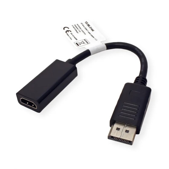 Gembird Displayport male to HDMI female adapter, 10cm, black, blister, c7479711,  AB-DPM-HDMIF-002, Gembird Displayport apa HDMI anya adapter, 10cm, fekete, átalakító, adapter (hálózati termékeken kívül), csatlakozó