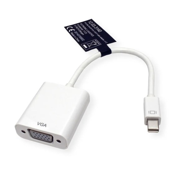 Gembird Mini DisplayPort - VGA adapter kábel, fekete, buborékfóliában, C7479788, Gembird Mini Displayport male to VGA female adapter, black, blister, c7479788, AB-mDPM-VGAF-02, Mini DisplayPort apa, Mini DisplayPort male, VGA anya, VGA female, Gembird Mi