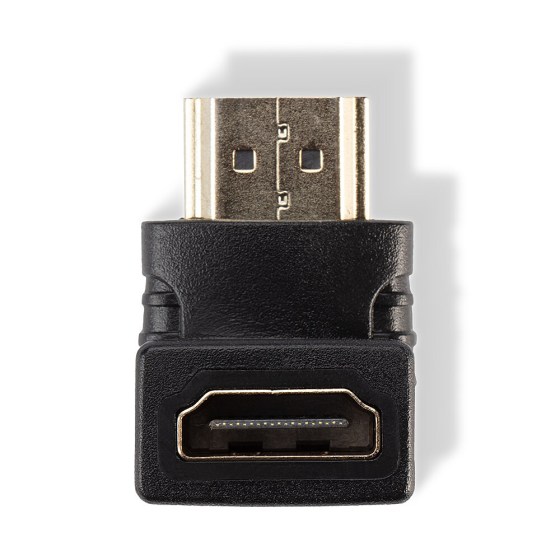 LINDY Adapter HDMI papa/mama 90° felfele forduló fekete (41085)