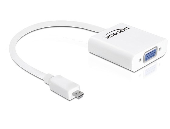 Delock Adapter HDMI micro D papa - VGA mama (65347)