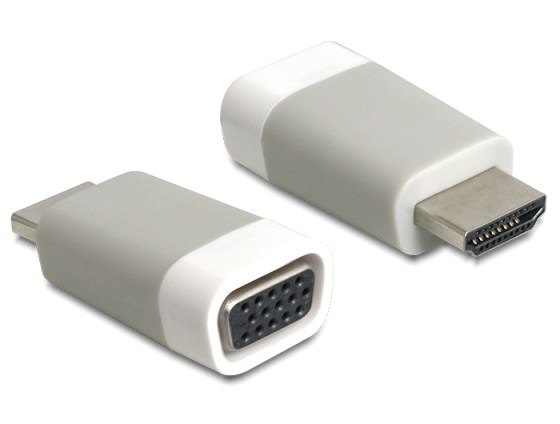 Delock Passzív HDMI papa – VGA mama átalakító adapter (65472)