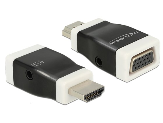 Delock Passzív HDMI-VGA átalakító adapter audió támogatással (65586)