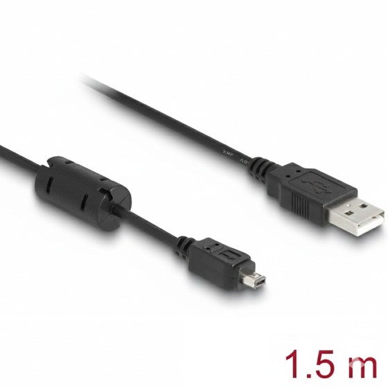 USB-B mini 4 tűs Hirose apa - USB-A apa