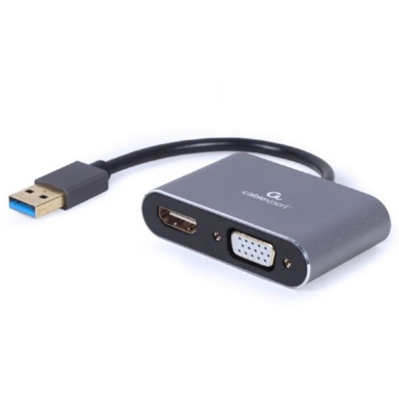GEMBIRD A-USB3-HDMIVGA-01 USB to HDMI + VGA display adapter (A-USB3-HDMIVGA-01)