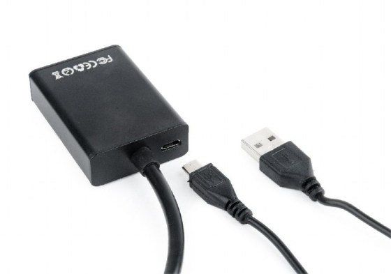 A-VGA-HDMI-01, VGA-HDMI adapterkábel, 0,15 m, fekete, átalakító, adapter, konverter, HDMI anya, HDMI female, VGA, XGA, SVGA, SXGA, UGA apa, VGA, XGA, SVGA, SXGA, UGA male
