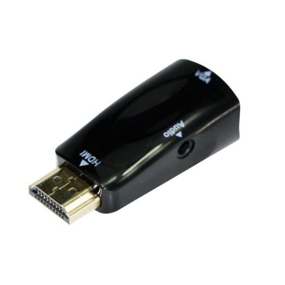 Gembird adapter HDMI-A(M) VGA(F) + Audio, c0459308, A-HDMI-VGA-02, Átalakító, adapter (hálózati termékeken kívül), toldó, Gembird adapter HDMI-A apa VGA anya + Audio, adapter