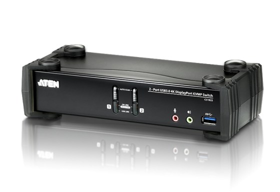 ATEN KVM Switch USB DisplayPort 4K + Audio, 2 port (CS1922)
