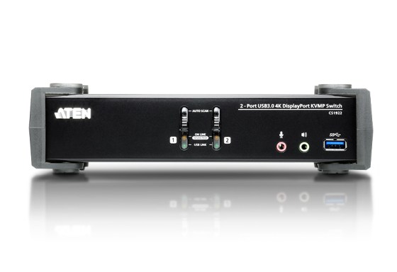 ATEN KVM Switch USB DisplayPort 4K + Audio, 2 port (CS1922)