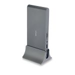 LINDY Dokkoló állomás, Triple Display, 5K@60Hz, USB-C, USB-A, HDMI, DP, Multi-Port, szürke