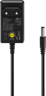 GOOBAY Univerzális hálózati DC adapter 3V-12V, 11 különböző méretű csatlakozóval (64570)
